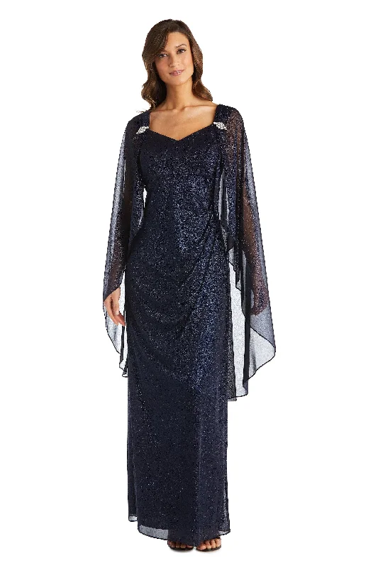 R&M Richards 2384 Long Mother Of Bride Cape Dress Sale