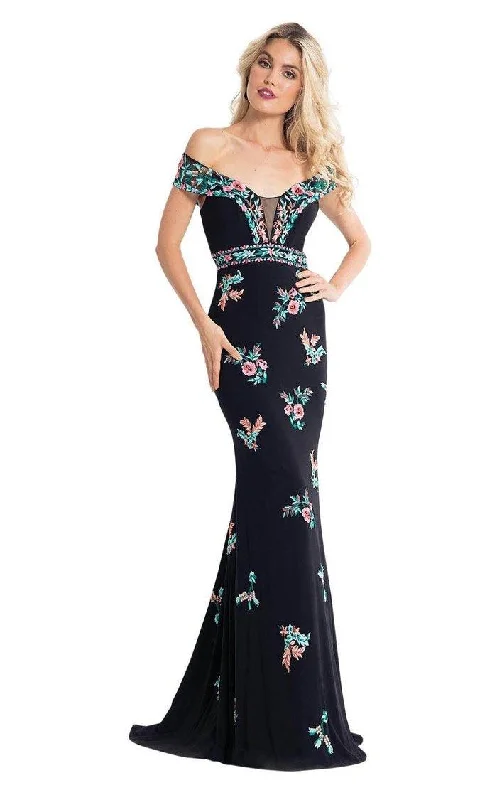 Rachel Allan Long Off The Shoulder Prom Dress 6056