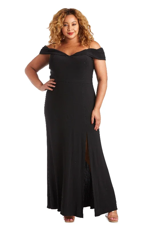 Morgan & Co 12343WMM Long Plus Size Evening Dress