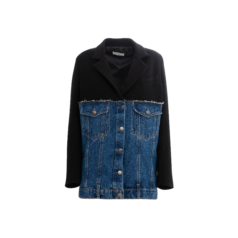 Jijil Women's Black & Denim Jacket