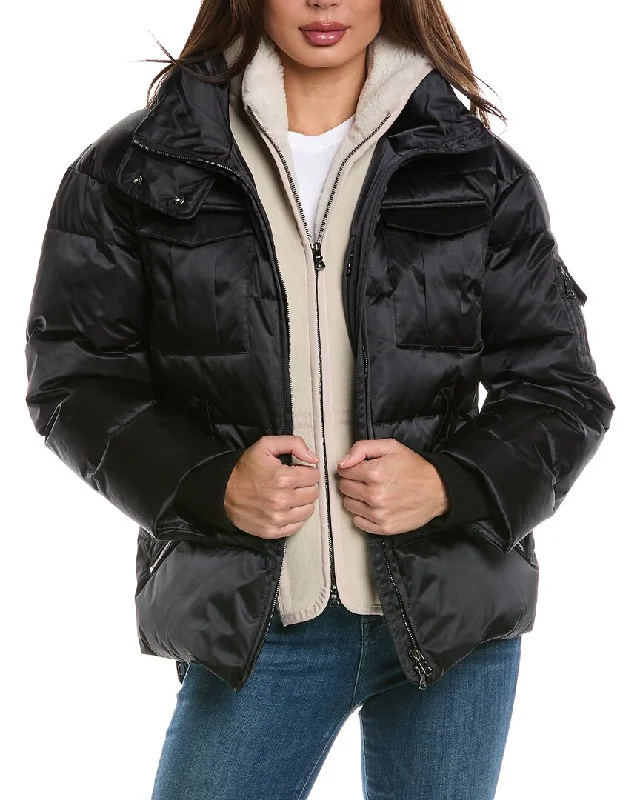 Bogner Adele Leather Bib Down Ski Jacket