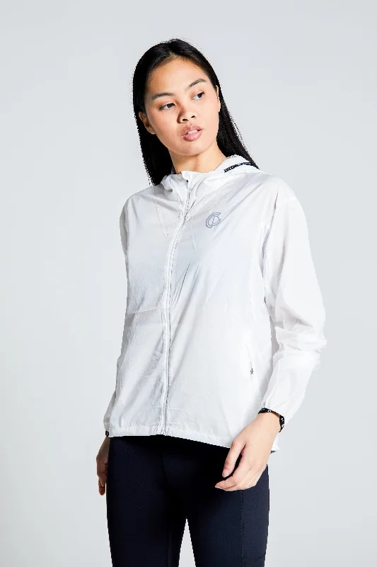 Womens- Lightweight Running Jacket - White