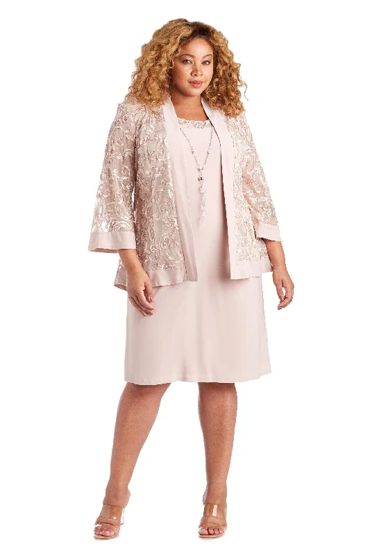 R&M Richards 7077W Short Plus Size Jacket Dress Sale