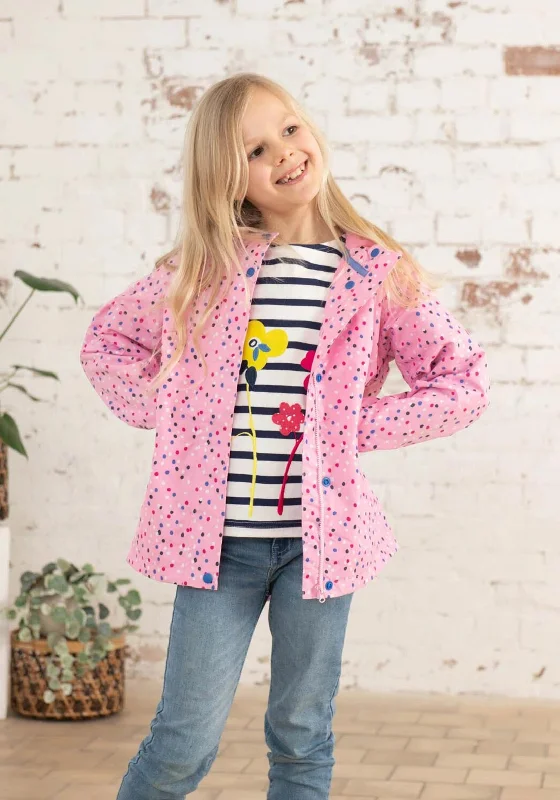 Little Lighthouse Olivia Dot Waterproof Jacket, Pink Multi