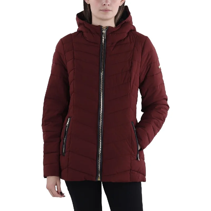 Womens Quilted Hooded Puffer Jacket