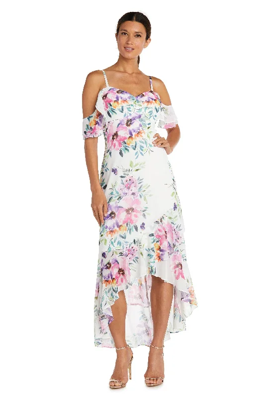 Nightway High Low Floral Print Dress 22054