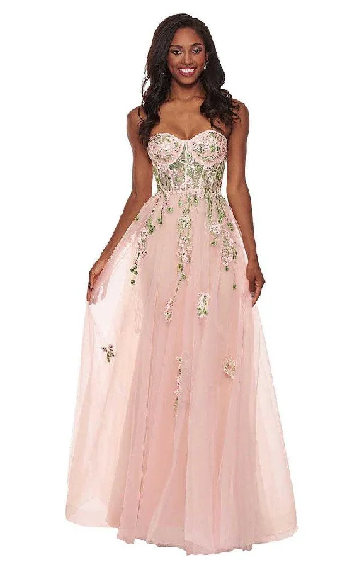 Rachel Allan Prom Strapless Long Formal Dress 6474