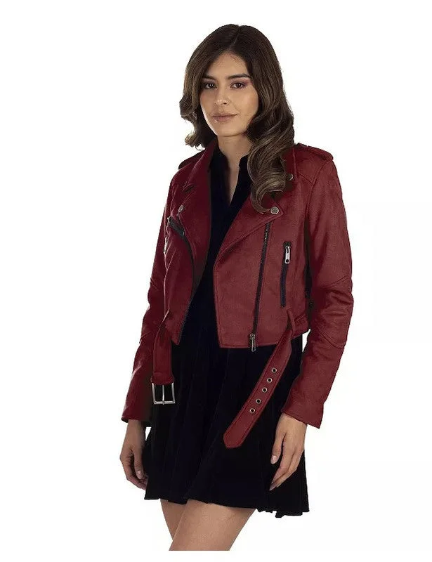 LEE Women's Leatherette Biker Jacket