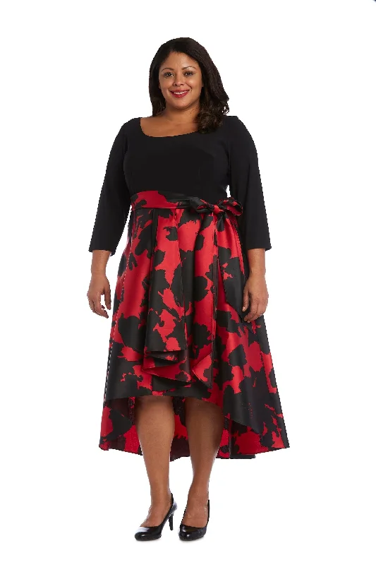 R&M Richards 1621W High Low Plus Size Cocktail Dress