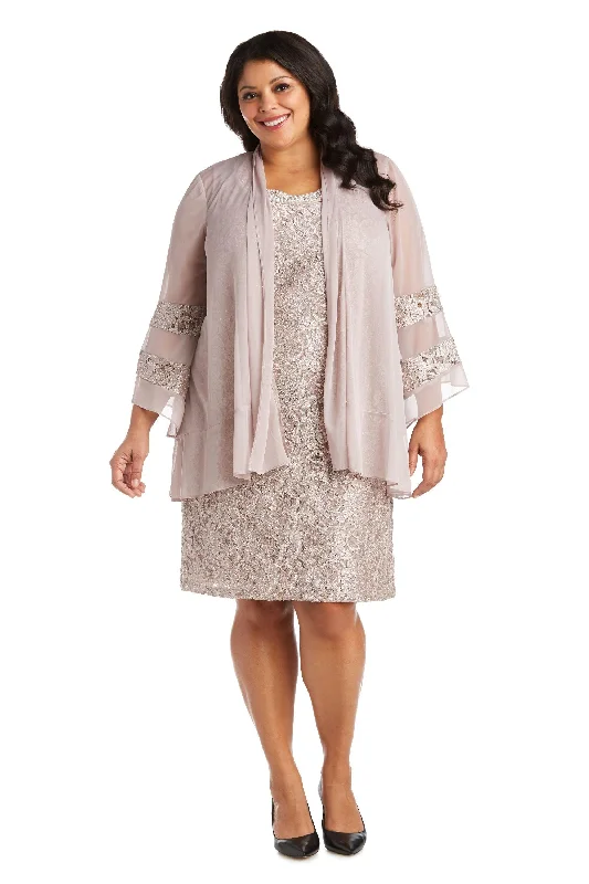 R&M Richards 2421W Short Plus Size Mother Of The Bride Dress Sale