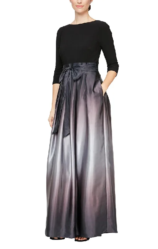 SL Fashions 9151111 Ombre Skirt Long Formal Dress