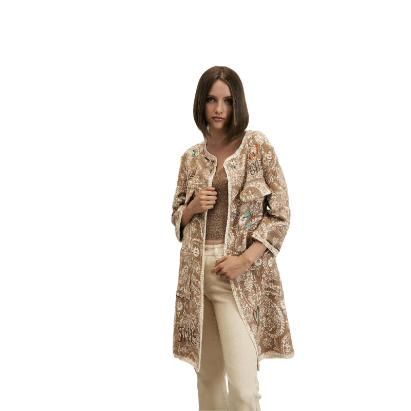 Beye Women's Beige Coat