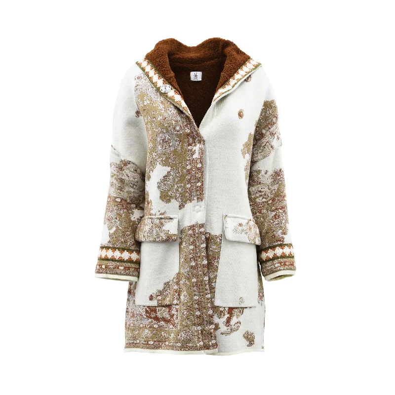 Beye Women's White & Brown Jacket