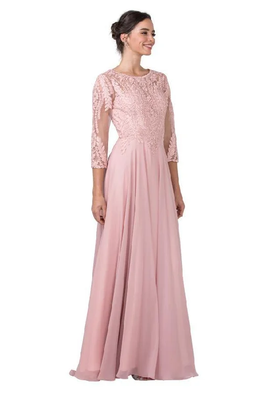 Long Formal Mother of the Bride Chiffon Dress