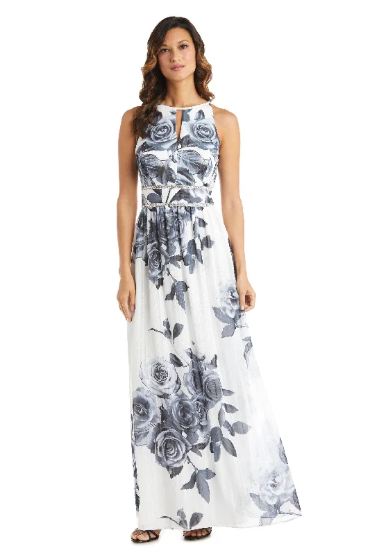 R&M Richards 7045 Long Formal Chiffon Print Dress Sale