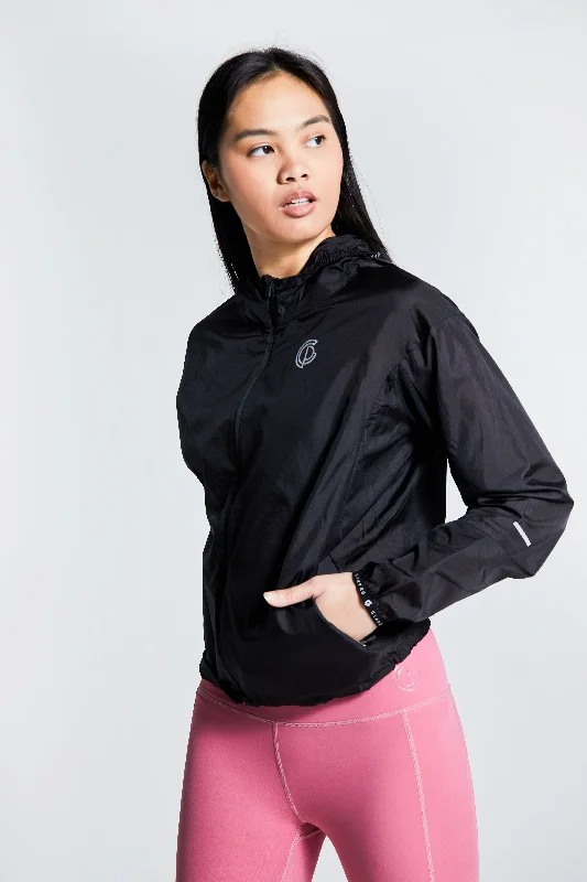 Womens- Lightweight Running Jacket - Black