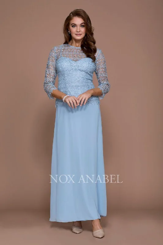 Mother of the Bride Long Sleeve Formal Dress