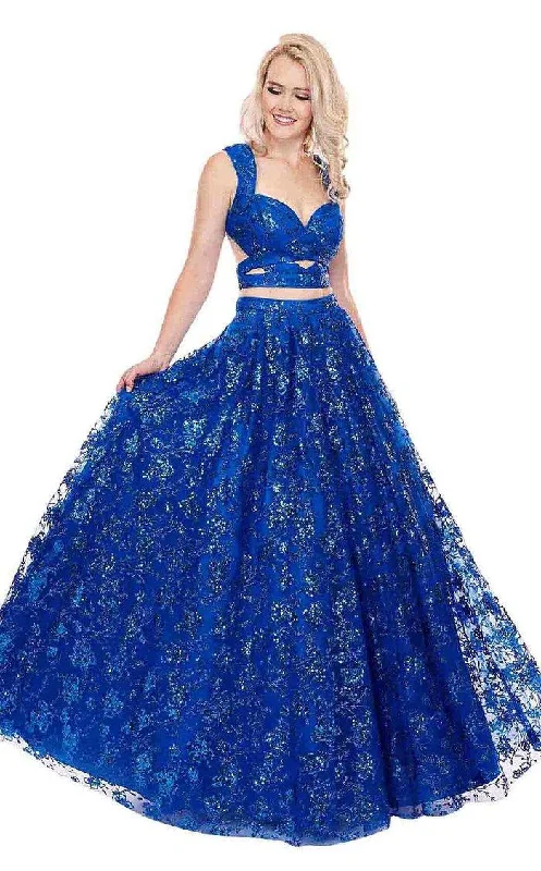 Rachel Allan Long Ball Gown Prom 2 Piece Dress 6467