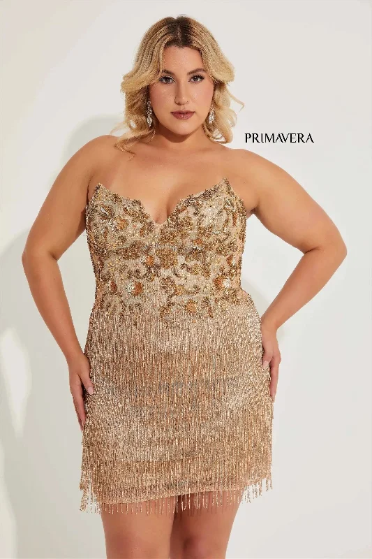 Primavera Couture 14069 Short Plus Size Cocktail Dress