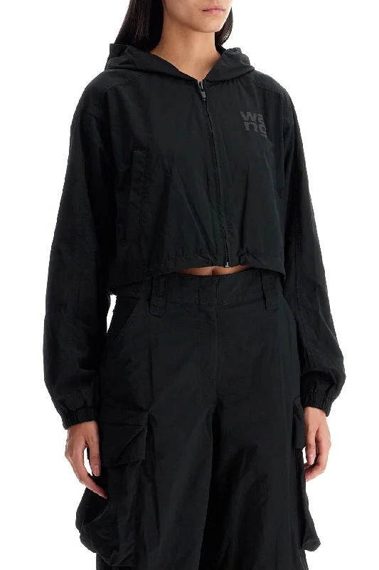 Alexander Wang Cropped Hooded Jacket With