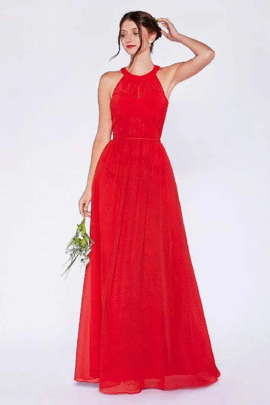 Cinderella Divine CD1469 Bridesmaid Long Dress Halter Formal