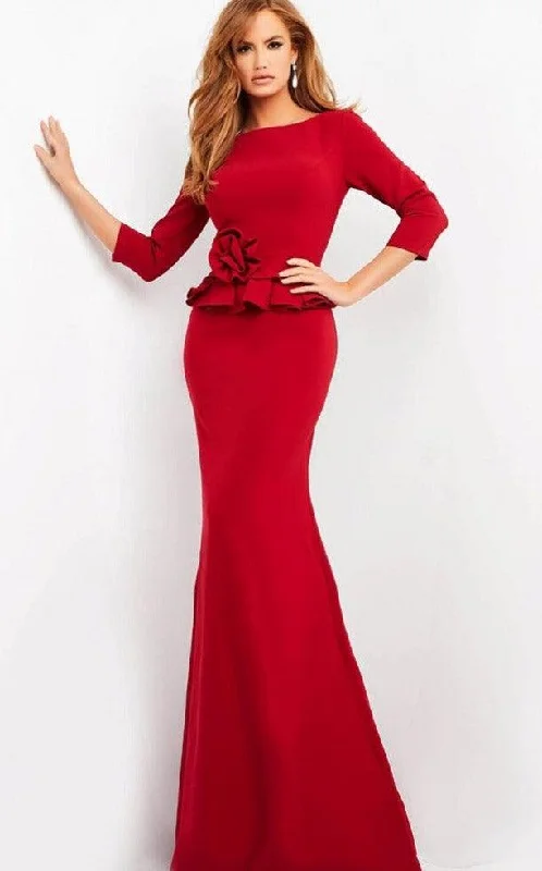 Jovani 05043 Quarter Sleeve Long Formal Dress