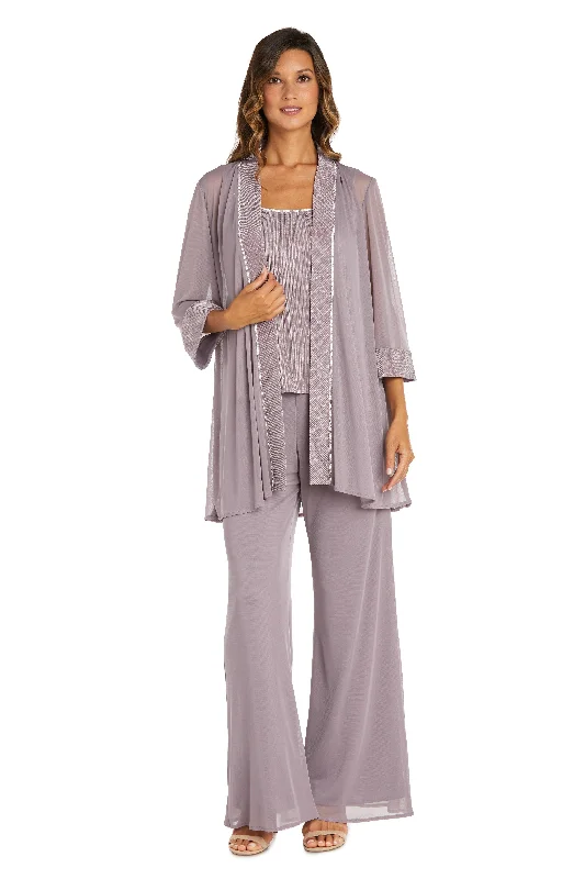 Mauve 6P R&M Richards 9084P Long Petite Jacket Pant Suit Sale