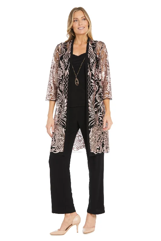 R&M Richards 2779 Long Sequin Formal Lace Pant Suit