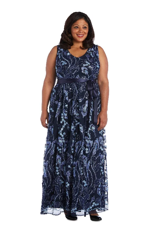 R&M Richards 3724W Long Plus Size Sleeveless Gown Sale