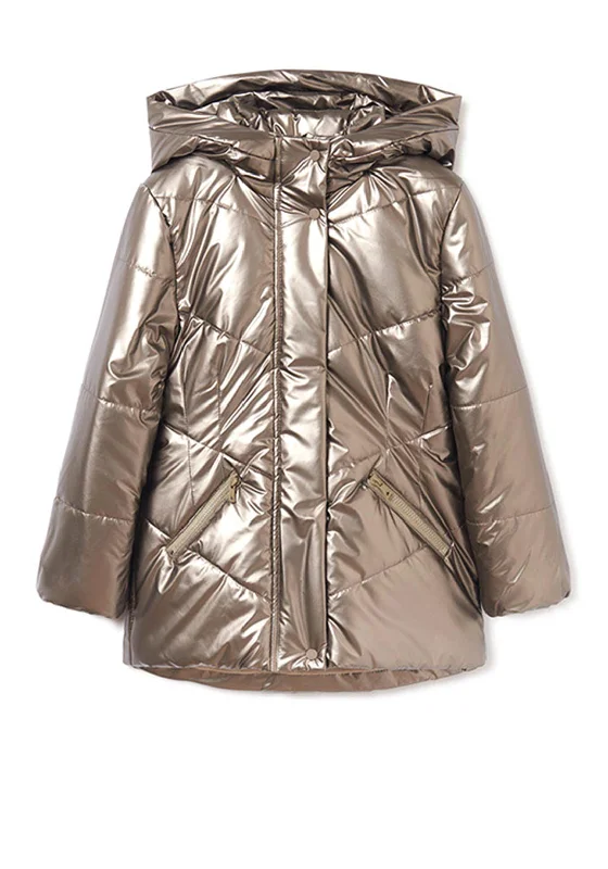 Mayoral Older Girl Padded Coat, Old Gold