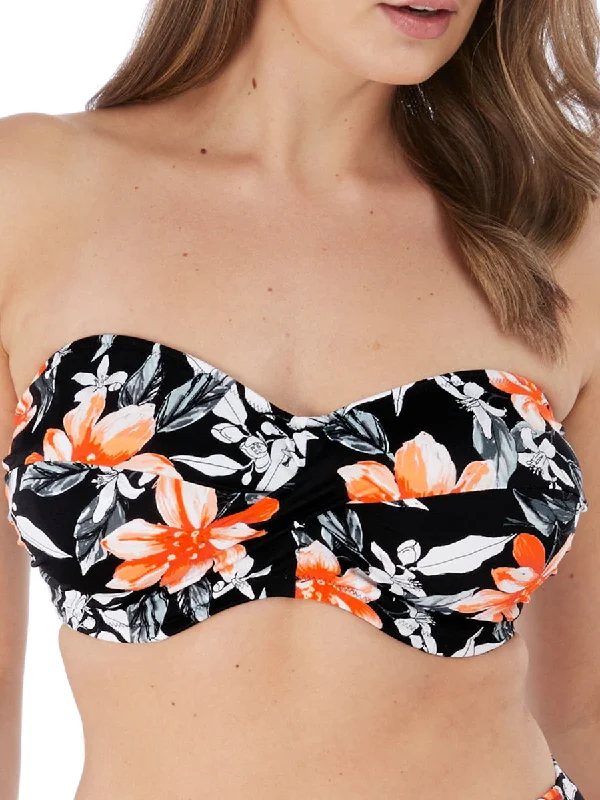 Port Maria Bandeau Bikini Top - Black