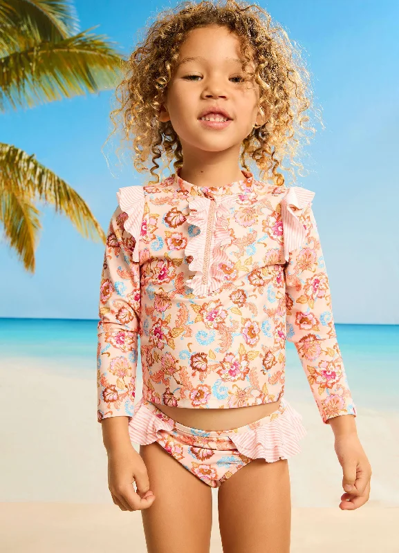 Free Spirit Girls Ruffled Surf Set - Free Spirit