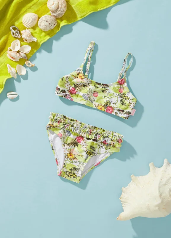 Girls Coast To Coast Bikini Set  - Lime Coast