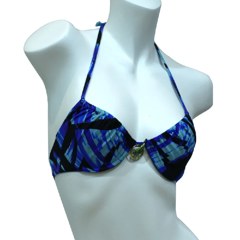 Roberto Cavalli Ara Charm Bra Swimwear Blue Elettrico