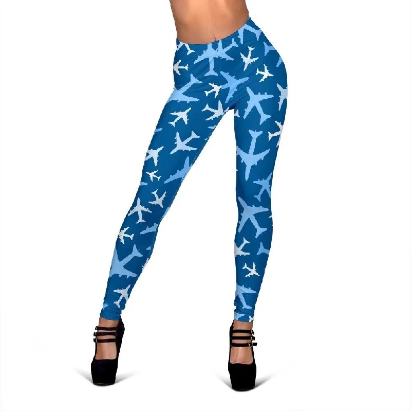 Airplane Pattern Print Women Leggings