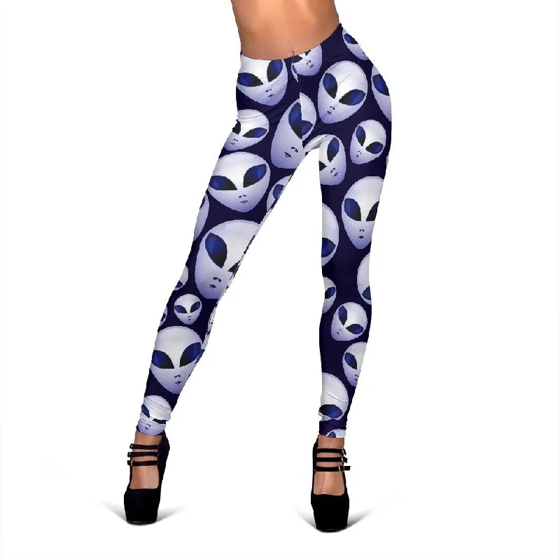 Alien Ufo Pattern Print Women Leggings