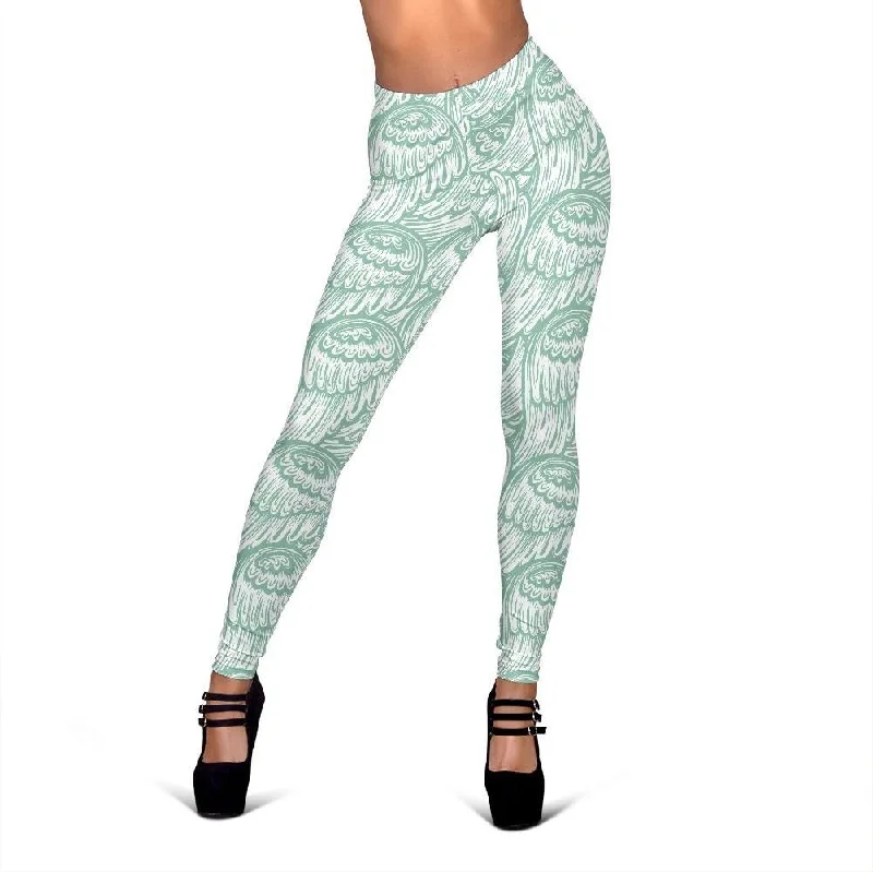 Angel Wing Pattern Print Women Leggings