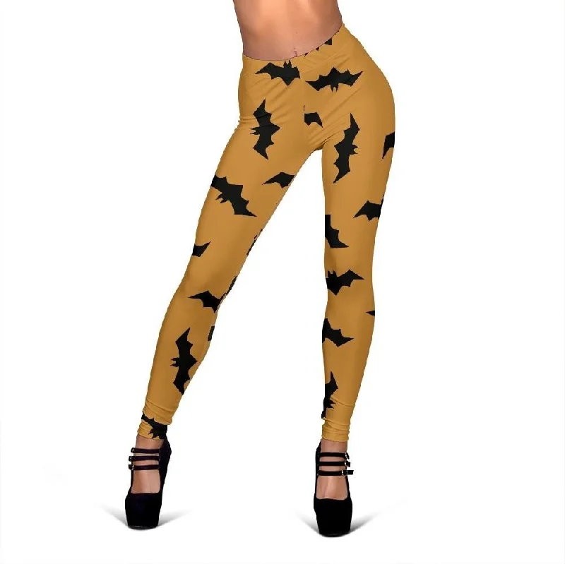 Bat Halloween Pattern Print Women Leggings