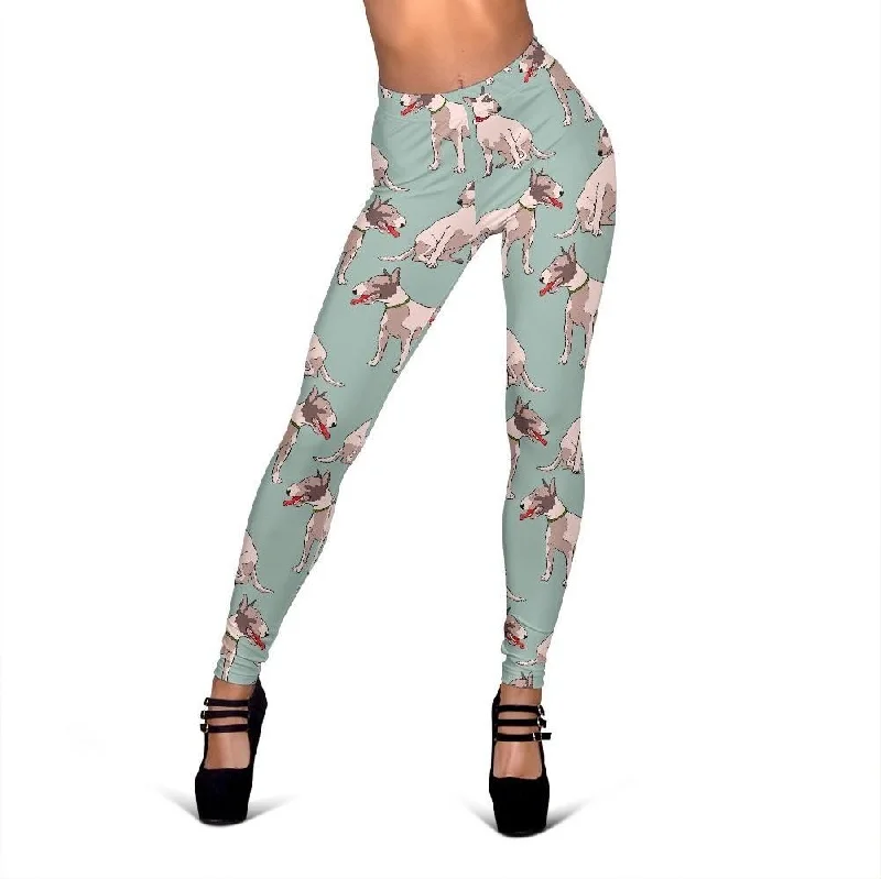 Bull Terrier Pattern Print Women Leggings