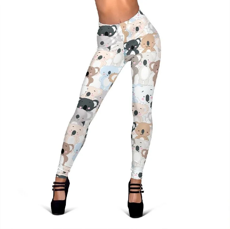 Colorful Koala Pattern Print Women Leggings