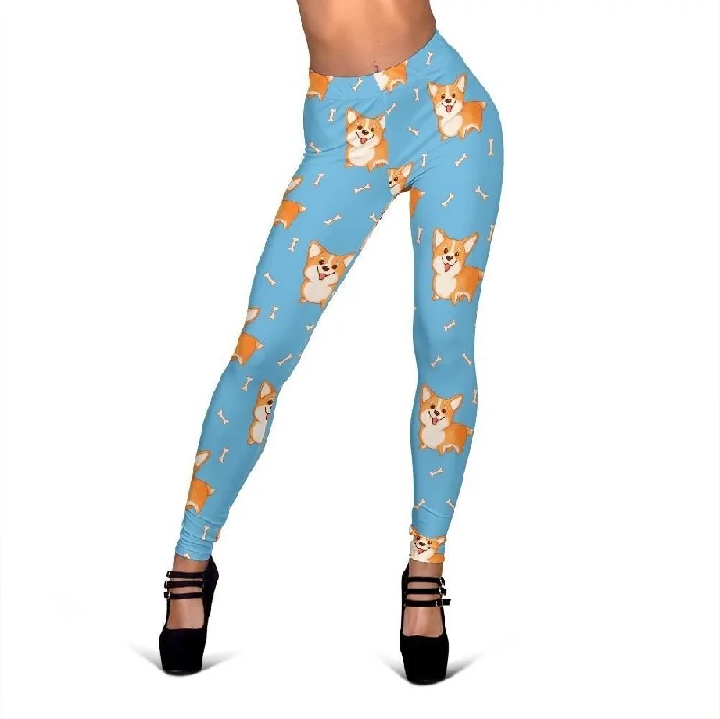 Corgi Pattern Print Women Leggings