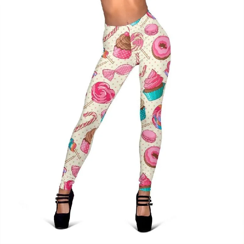 Cupcake Dessert Pattern Print Women Leggings