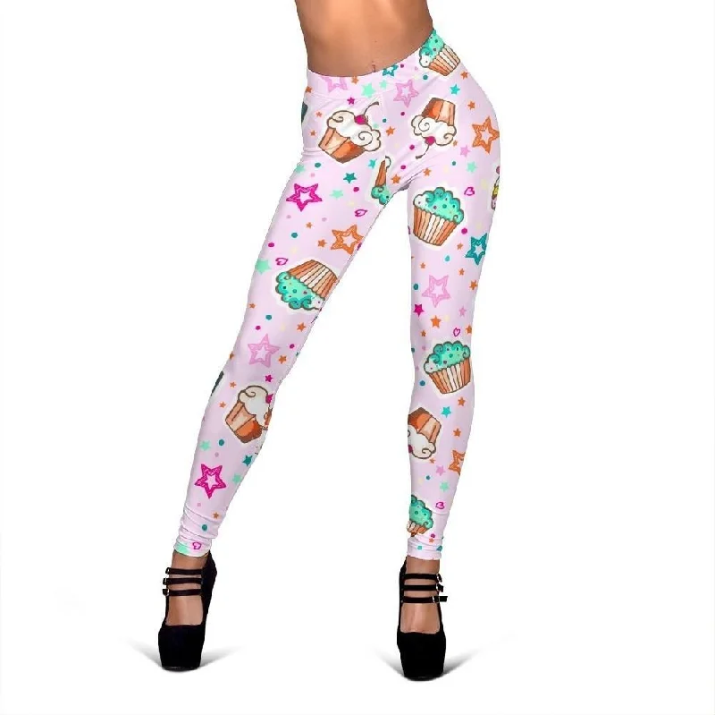 Cupcake Pattern Print Women Leggings