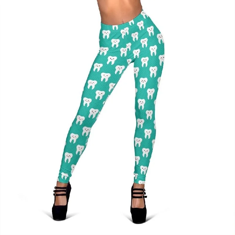 Dentistry Dentist Dental Tooth Pattern Print Women Leggings