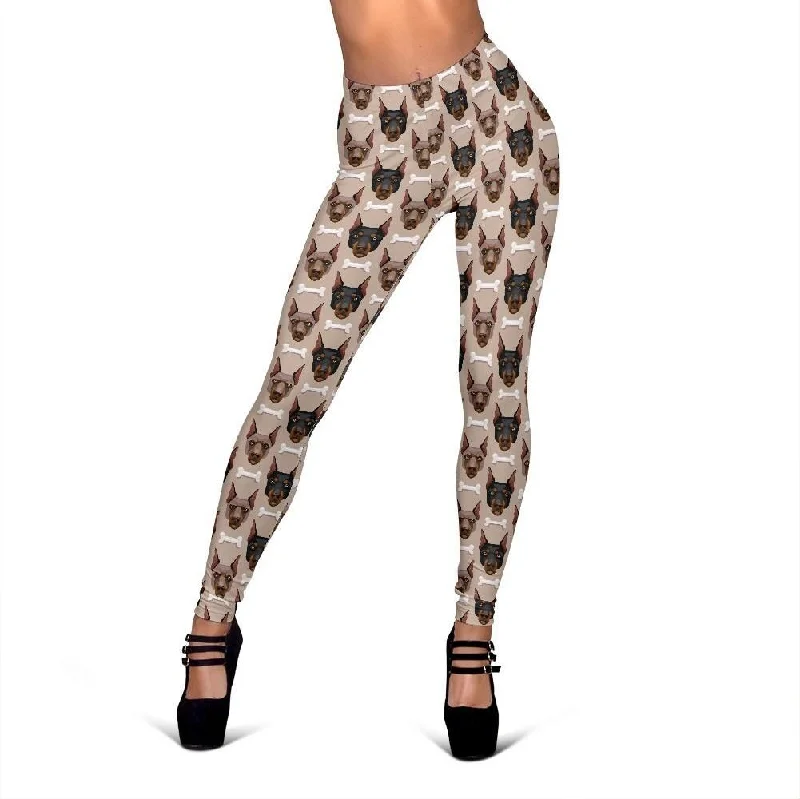 Doberman Dog Print Pattern Women Leggings