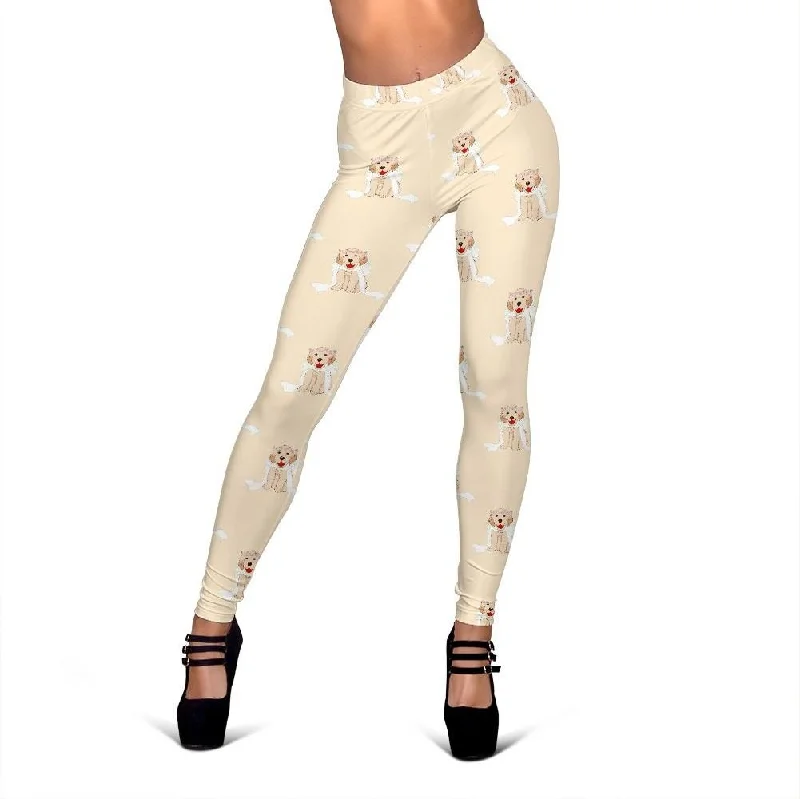 Golden Retriever Pattern Print Women Leggings