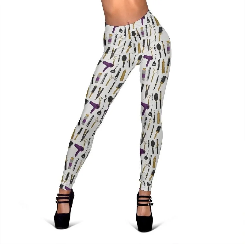 Hair Stylist Print Pattern Women Leggings