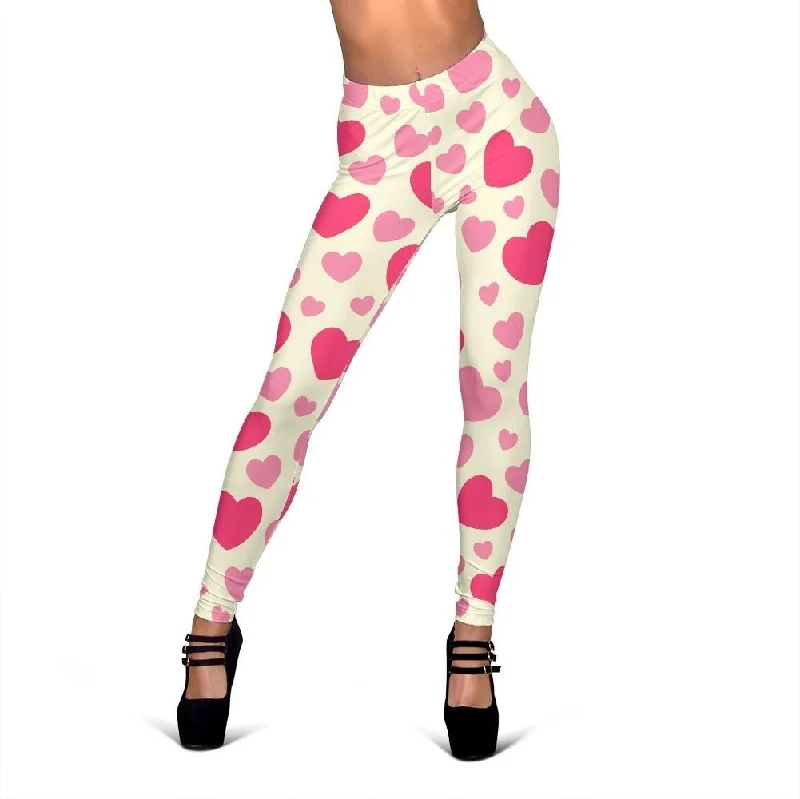 Heart Print Pattern Women Leggings