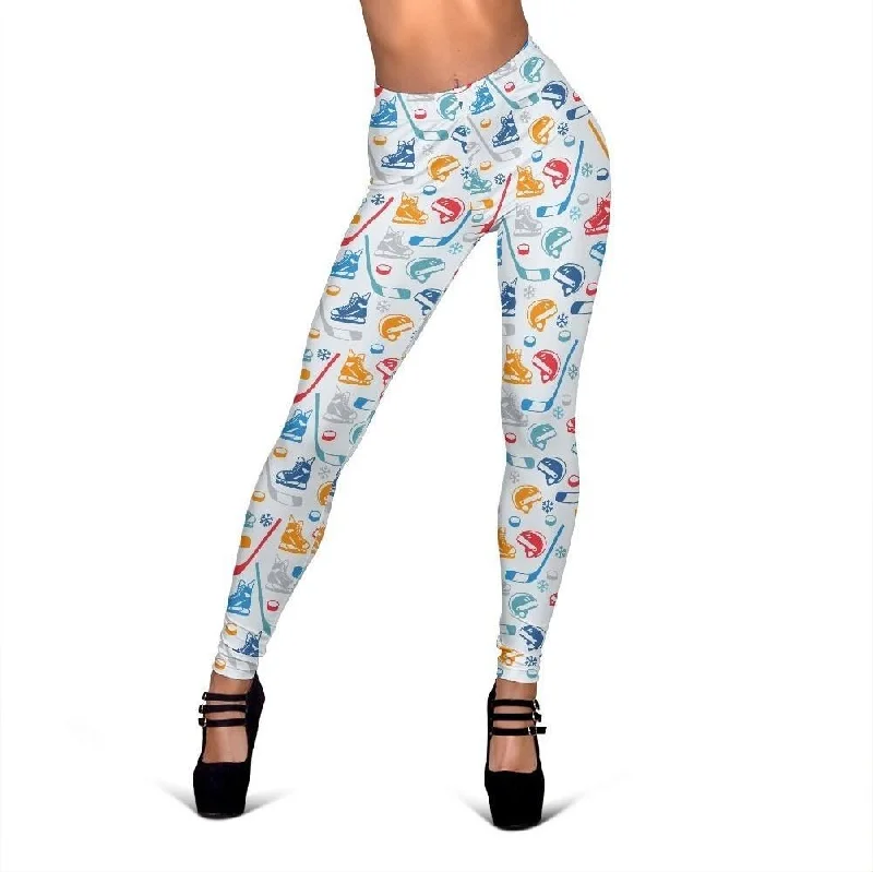 Hockey Pattern Print Women Leggings