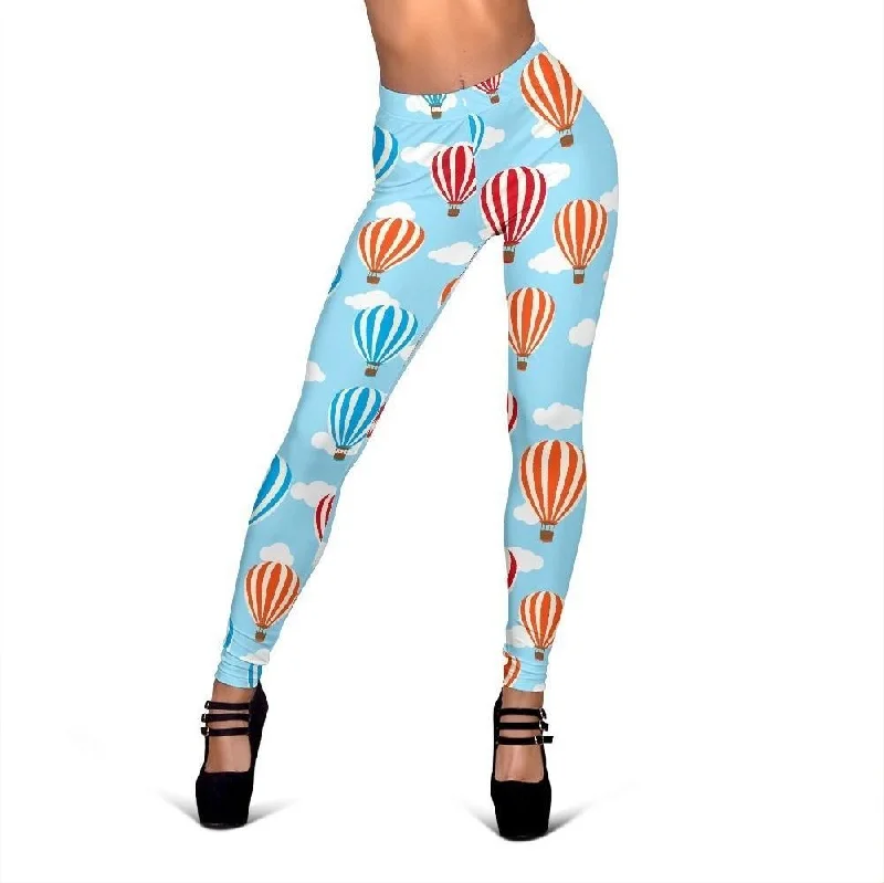 Hot Air Cloud Balloon Pattern Print Women Leggings